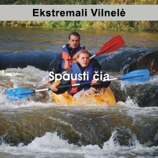 Plaukimas baidarėmis Vilnele